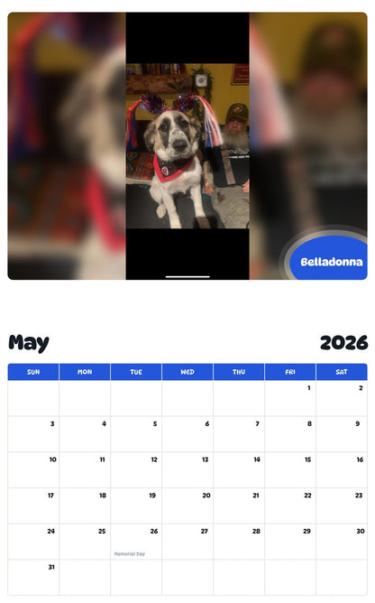 2026 - 2027 Belladonna - Pawidols Pet Calendar