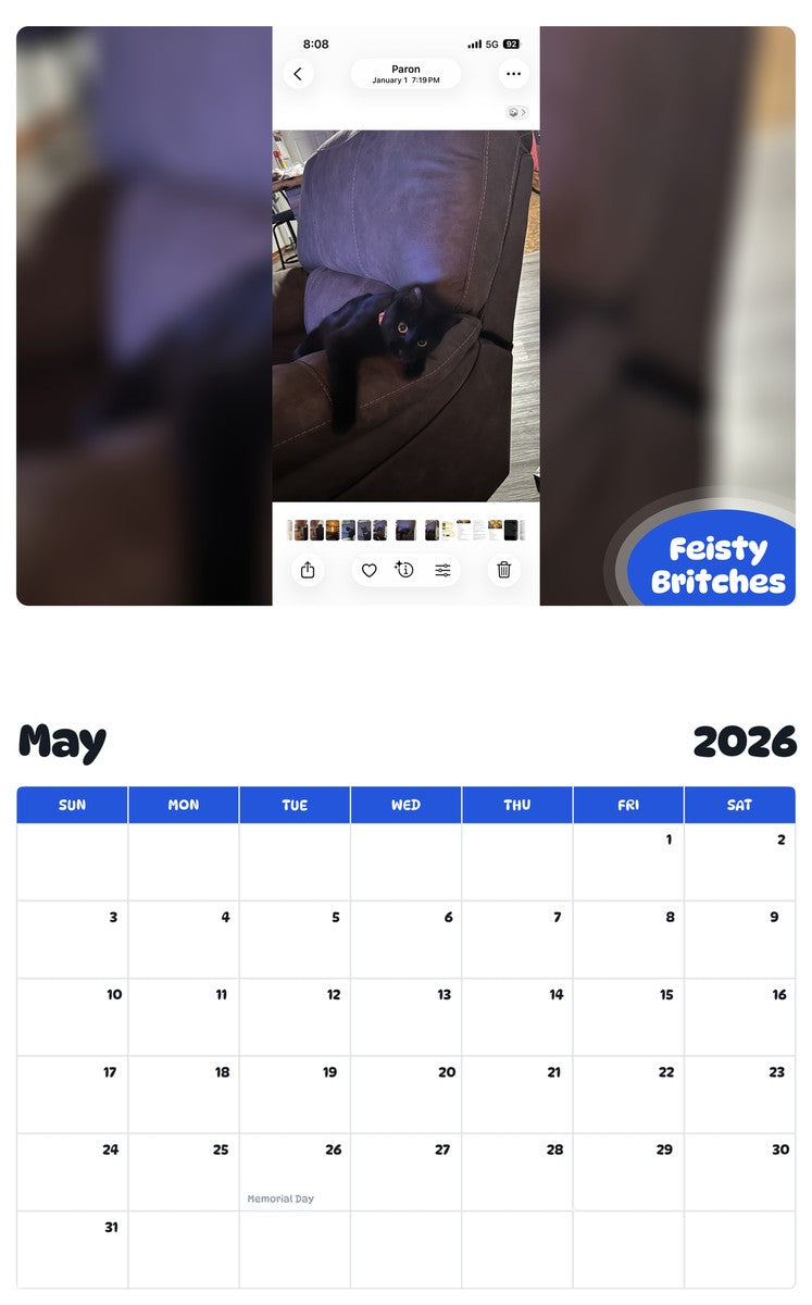 2026 - 2027 Feisty Britches - Pawidols Pet Calendar