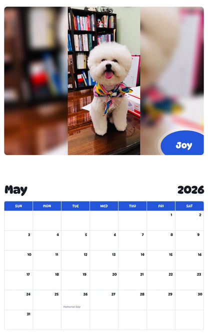 2026 - 2027 Joy - Pawidols Pet Calendar