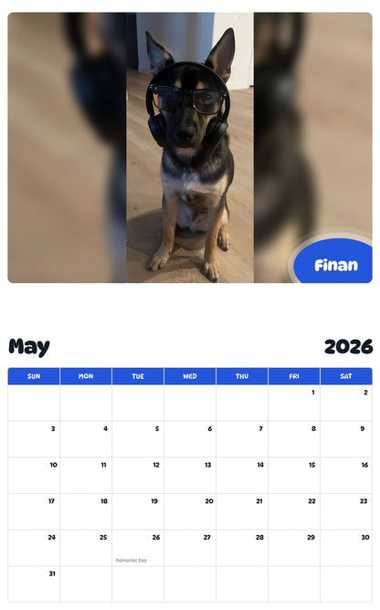 2026 - 2027 Finan - Pawidols Pet Calendar