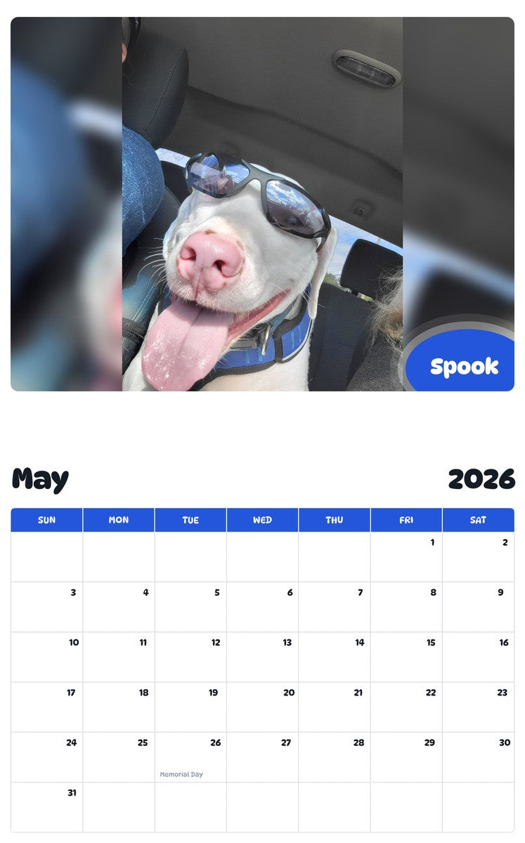 2026 - 2027 Spook - Pawidols Pet Calendar