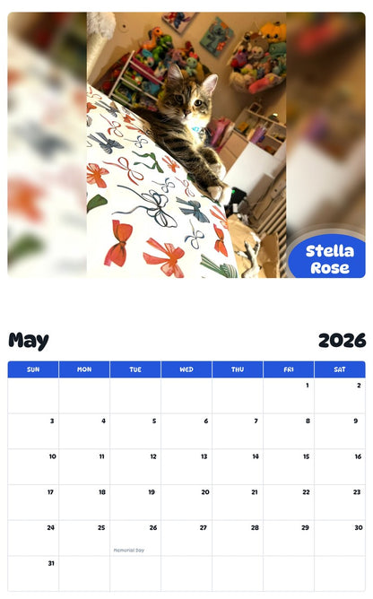 2026 - 2027 Stella Rose - Pawidols Pet Calendar