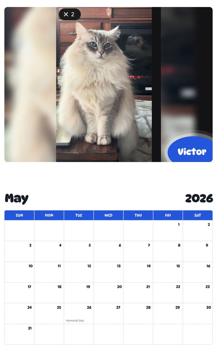 2026 - 2027 Victor - Pawidols Pet Calendar