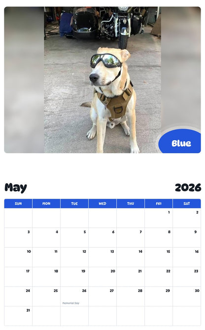 2026 - 2027 Blue - Pawidols Pet Calendar