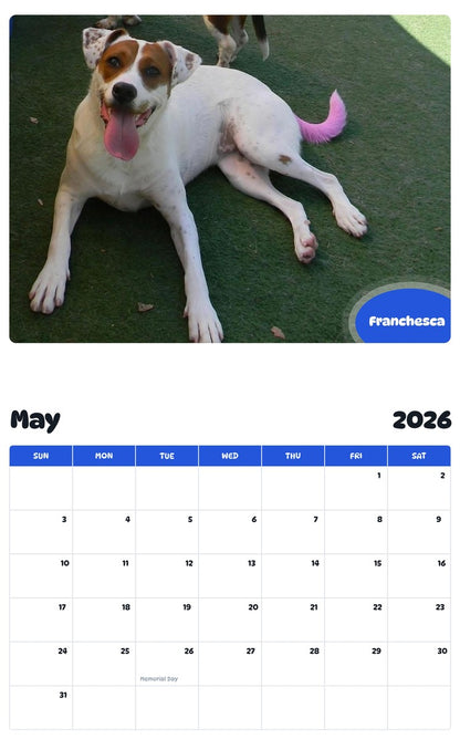 2026 - 2027 Franchesca - Pawidols Pet Calendar
