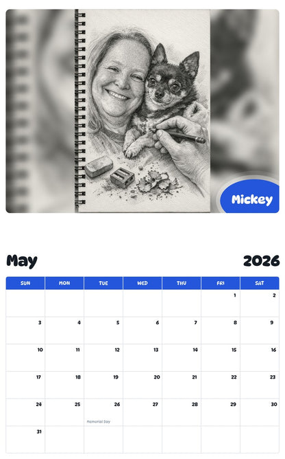 2026 - 2027 Mickey - Pawidols Pet Calendar
