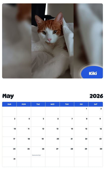 2026 - 2027 Kiki - Pawidols Pet Calendar