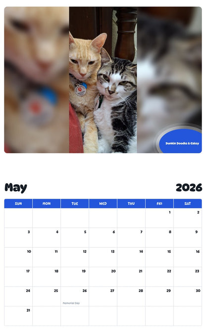 2026 - 2027 Dunkin Doodle & Caley - Pawidols Pet Calendar