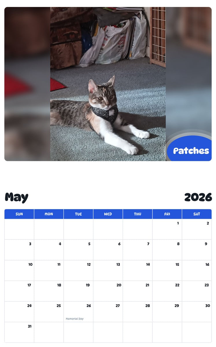 2026 - 2027 Patches - Pawidols Pet Calendar
