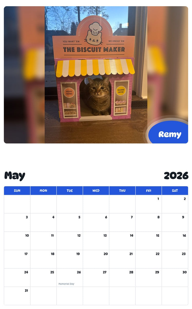 2026 - 2027 Remy - Pawidols Pet Calendar