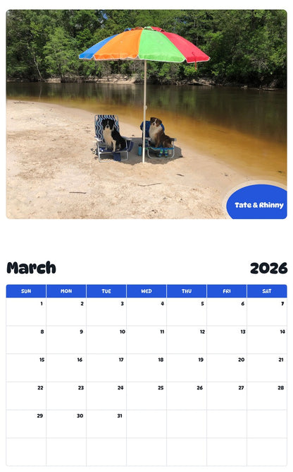 November 2025 - October 2026 Tate & Rhinny - Pawidols Pet Calendar