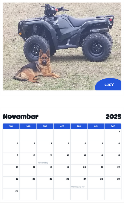 July 2025 - June 2026 Lucy - Pawidols Pet Calendar