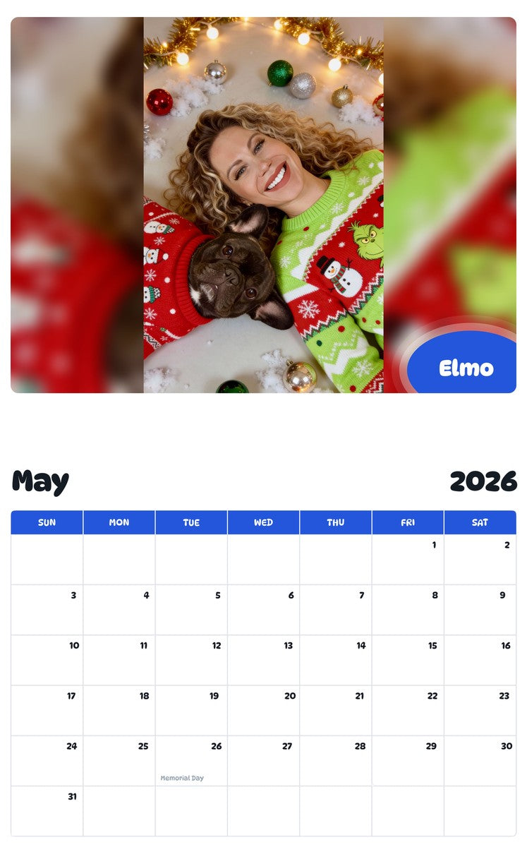 2026 - 2027 Elmo - Pawidols Pet Calendar
