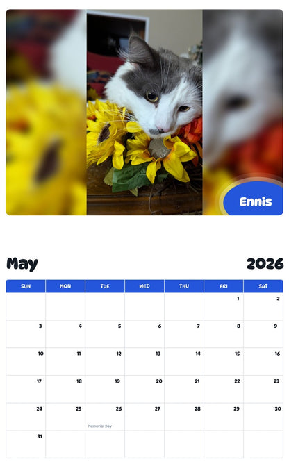2026 - 2027 Ennis - Pawidols Pet Calendar