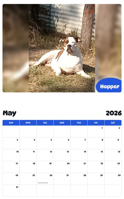 2026 - 2027 Hopper - Pawidols Pet Calendar