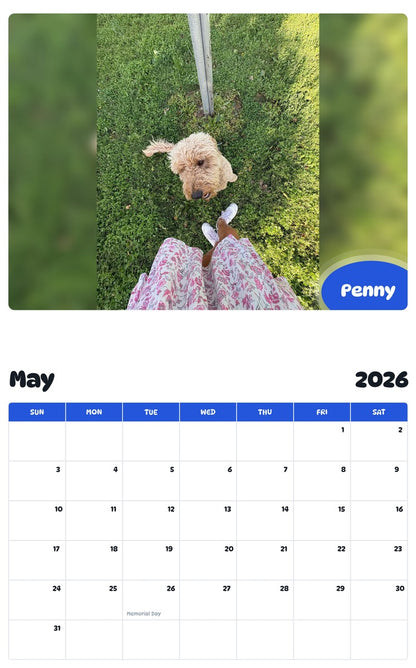 2026 - 2027 Penny - Pawidols Pet Calendar