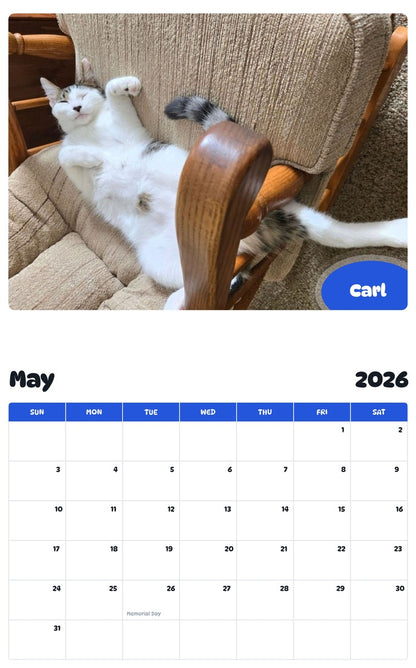 2026 - 2027 Carl - Pawidols Pet Calendar