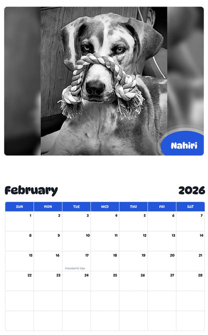 October 2025 - September 2026 Nahiri - Pawidols Pet Calendar