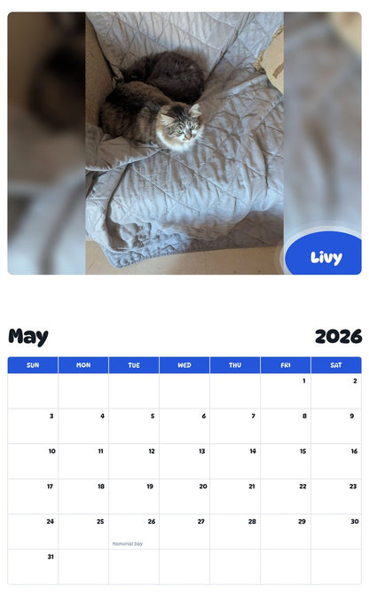 2026 - 2027 Livy - Pawidols Pet Calendar