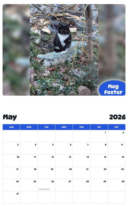 2026 - 2027 Meg Foster - Pawidols Pet Calendar
