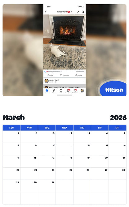 November 2025 - October 2026 Wilson - Pawidols Pet Calendar