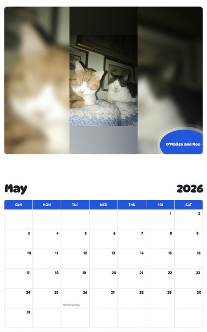2026 - 2027 O’Malley and Moo - Pawidols Pet Calendar