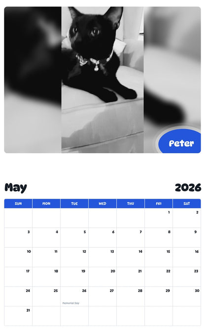 2026 - 2027 Peter - Pawidols Pet Calendar