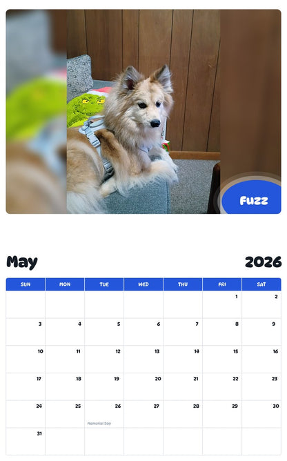 2026 - 2027 Fuzz - Pawidols Pet Calendar