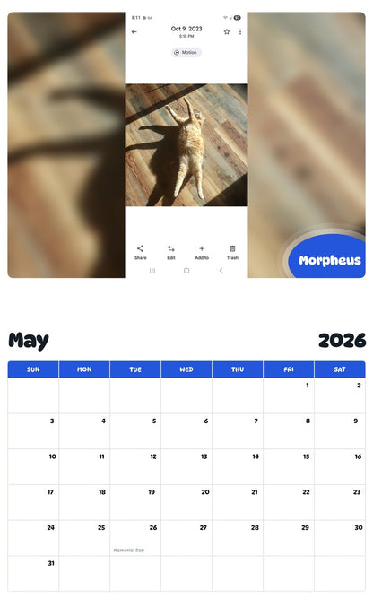 2026 - 2027 Morpheus - Pawidols Pet Calendar