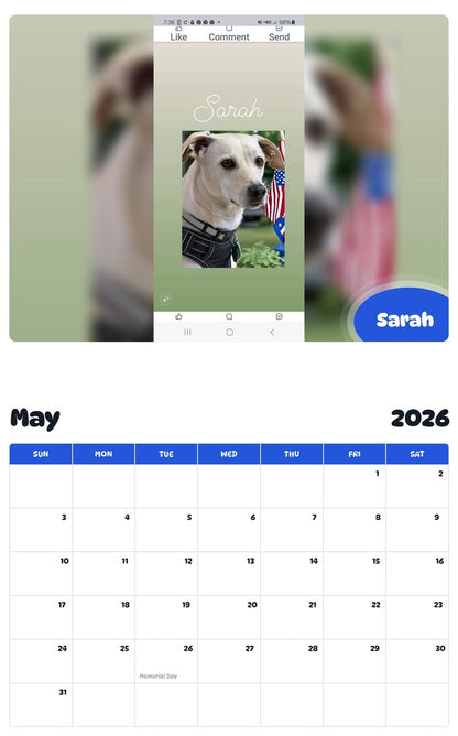 2026 - 2027 Sarah - Pawidols Pet Calendar
