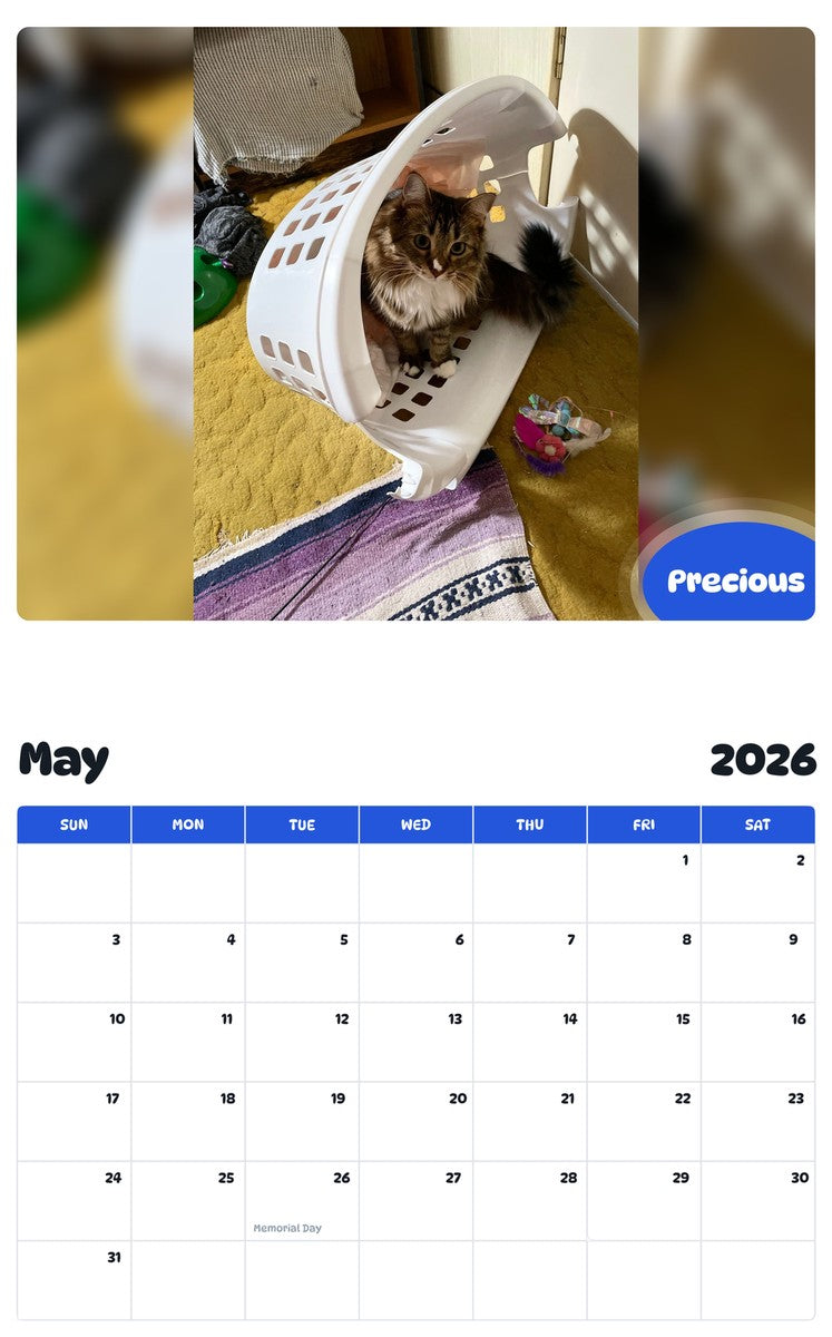 2026 - 2027 Precious - Pawidols Pet Calendar