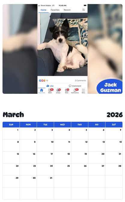 November 2025 - October 2026 Jack Guzman - Pawidols Pet Calendar