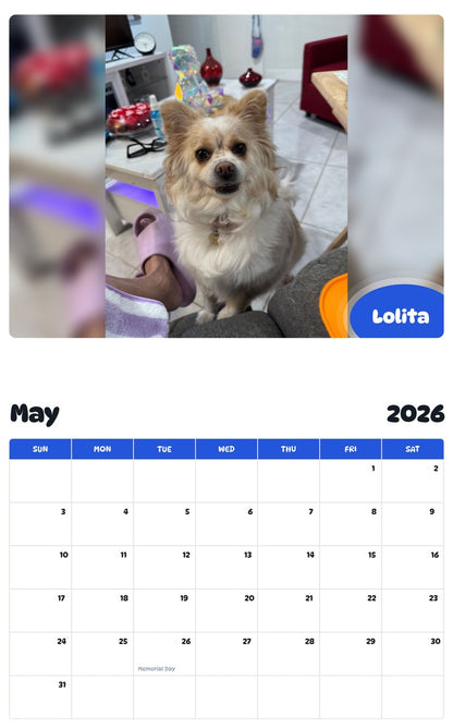 2026 - 2027 Lolita - Pawidols Pet Calendar