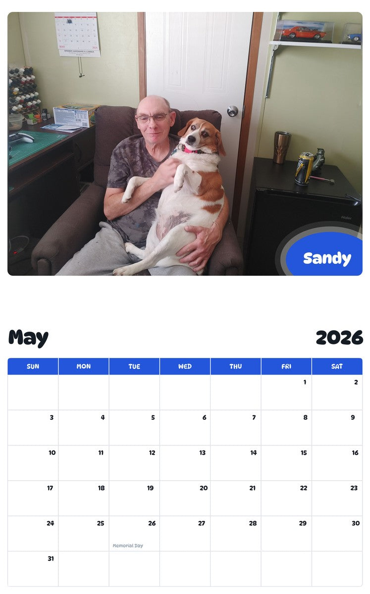 2026 - 2027 Sandy - Pawidols Pet Calendar