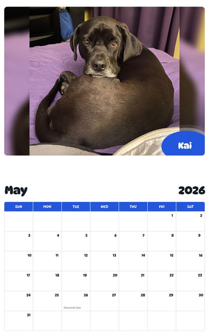 2026 - 2027 Kai - Pawidols Pet Calendar