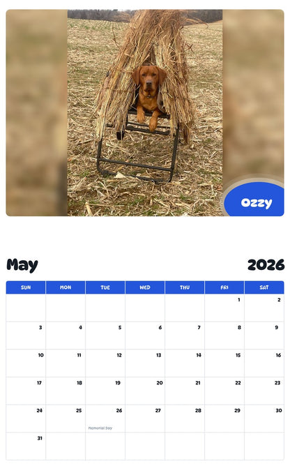 2026 - 2027 Ozzy - Pawidols Pet Calendar