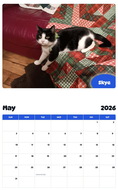 2026 - 2027 Skye - Pawidols Pet Calendar