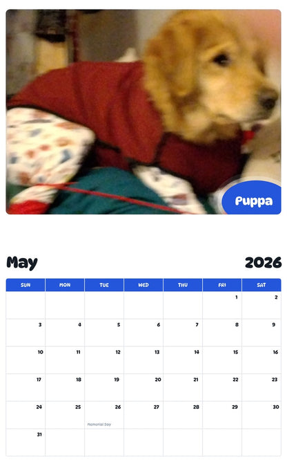2026 - 2027 Puppa - Pawidols Pet Calendar
