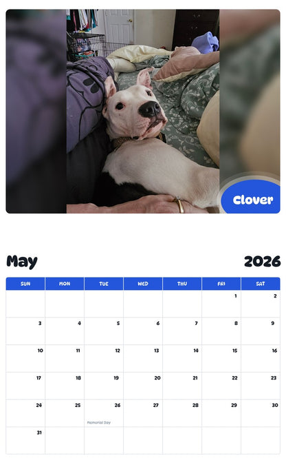 2026 - 2027 Clover - Pawidols Pet Calendar