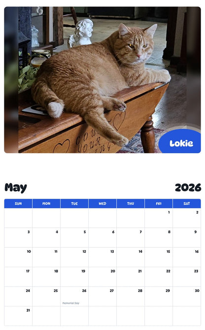 2026 - 2027 Lokie - Pawidols Pet Calendar
