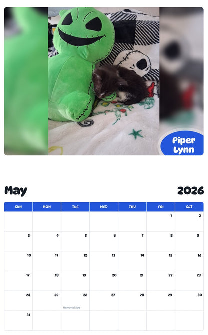 2026 - 2027 Piper Lynn - Pawidols Pet Calendar