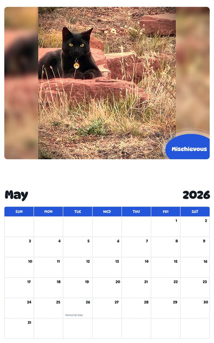2026 - 2027 Mischievous - Pawidols Pet Calendar