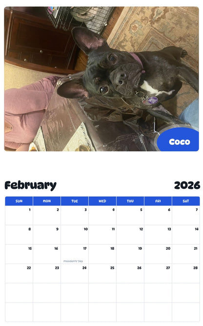 October 2025 - September 2026 Coco - Pawidols Pet Calendar