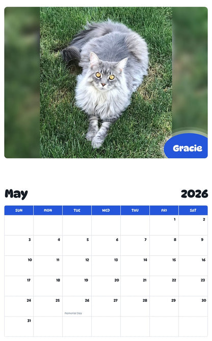 2026 - 2027 Gracie - Pawidols Pet Calendar