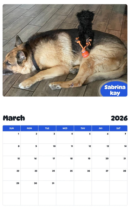 November 2025 - October 2026 Sabrina kay - Pawidols Pet Calendar