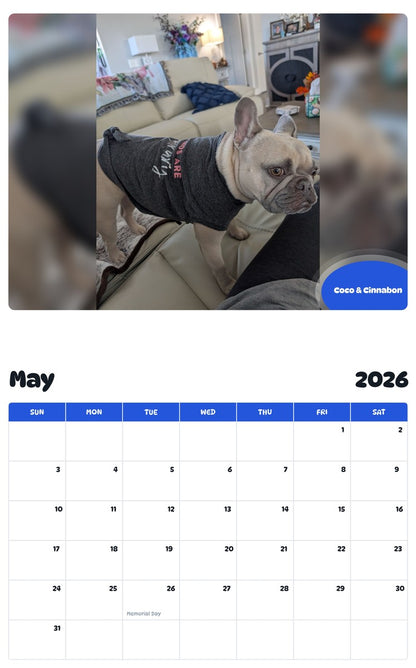 2026 - 2027 Coco & Cinnabon - Pawidols Pet Calendar