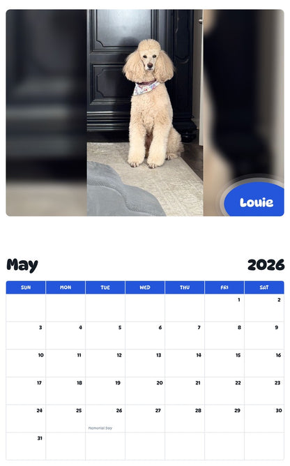 2026 - 2027 Louie - Pawidols Pet Calendar