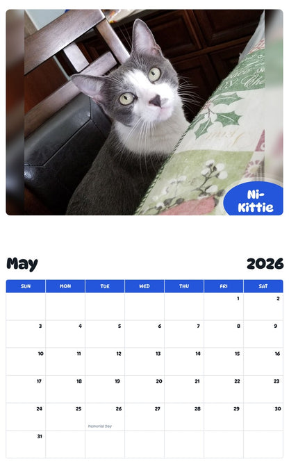 2026 - 2027 Ni-Kittie - Pawidols Pet Calendar