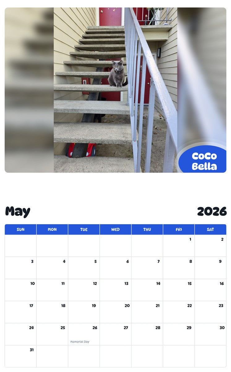 2026 - 2027 CoCo Bella - Pawidols Pet Calendar