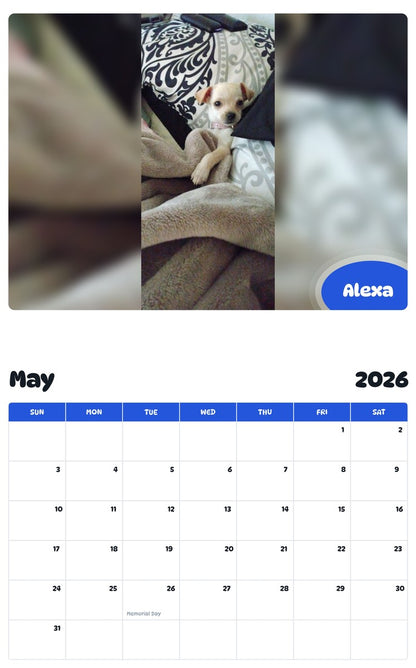 2026 - 2027 Alexa - Pawidols Pet Calendar